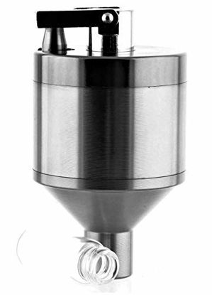 Picture of Powder Spice Grinder Hand Mill Funnel - Large Metal 3 Piece 2.12 inch with vial - By TitanOwl