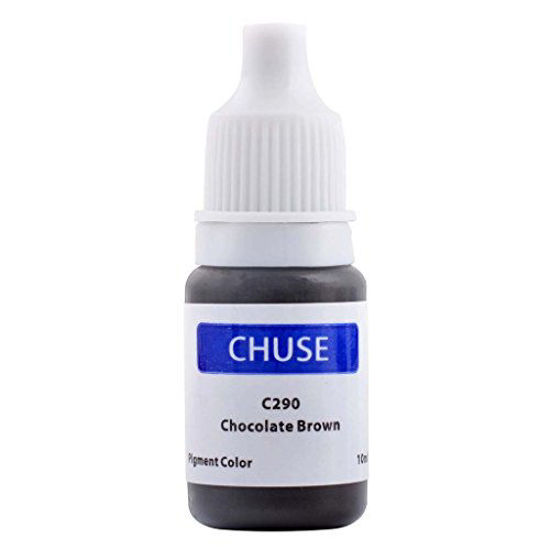 Picture of CHUSE C290, 10ml, Chocolate Brown, Passed SGS,DermaTest Micro Pigment Cosmetic Color Permanent Makeup Tattoo Ink