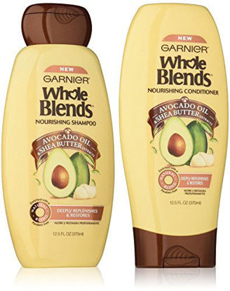 Picture of Garnier Whole Blends Avocado Shea Nourishing Shampoo and Conditioner 12.5z