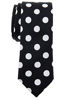 Picture of Retreez Classy Vintage Polka Dots Woven Microfiber 2.4" Skinny Tie - Black with White Dots