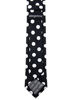 Picture of Retreez Classy Vintage Polka Dots Woven Microfiber 2.4" Skinny Tie - Black with White Dots