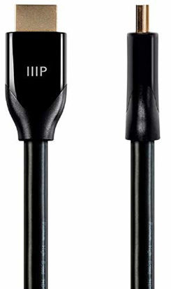 Picture of Monoprice 115428 Certified Premium HDMI Cable - 6 Feet - Black, 4K@60Hz, HDR, 18Gbps, 28AWG, YUV 4:4:4, Dual Video Stream