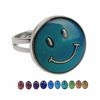 Picture of Rimobul Authentic Adjustable Mood Ring,Smiley Face - Pack of 3