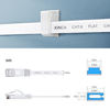 Picture of Cat6 Ethernet Cable 50 ft White Gigabit Flat Network LAN Cable with 25 pcs Cable Clips Snagless Rj45 Connectors for Computer/Modem/Router/X-Box Faster Than Cat5e/Cat5 - XINCA