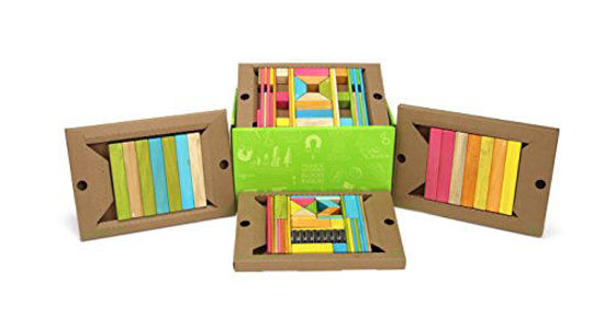 Picture of 90 Piece Tegu Classroom Magnetic Wooden Block Set, Tints