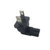 Picture of US 2 Prong Right Angle AC Power Plug Adapter IEC C7 Receptacle to NEMA 1-15P