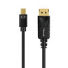 Picture of Moread Mini DisplayPort to DisplayPort Cable, 6 Feet, Gold-Plated Thunderbolt to DisplayPort (4K@60Hz, 1440p@144Hz) Mini DP to DP Display Cable - Black