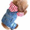 Picture of SILD Dog Denim Jumpsuit Jeans Hoodies Blue Coat Medium Small Dogs Classic Jacket Puppy Cool Vintage Washed Vests