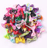 Picture of YAKA 60PCS (30 Paris) Cute Puppy Dog Small Bowknot Hair Bows with Rubber Bands (or Clips) Handmade Hair Accessories Bow Pet Grooming Products (60 Pcs,Cute Patterns)