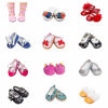 Picture of Etistta 6 Pairs of Shoes + 2 Pairs of Socks Fits for 18 inch Doll Shoes American Dolls Accessories Get Panda or Unicorn Shoes and Boots or Skates