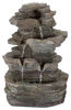 Picture of Tabletop Water Fountain with Cascading Rock Waterfall and LED Lights - Tiered Stone Table Fountain By Pure Garden (Office Patio and Home DÃcor)