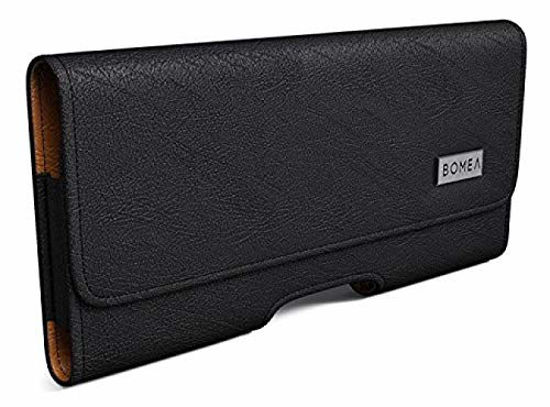 Picture of PiTau Belt Case Designed for iPhone 11 Pro, Premium iPhone X Belt Holster Case with Belt Clip and Belt Loop Carrying Pouch Cover Fits Apple iPhone 11 Pro / X 10 / Xs 10s with Other Case on - Black