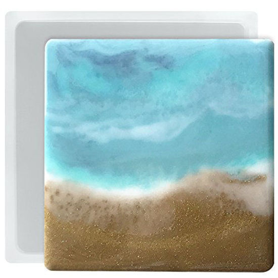 Picture of Funshowcase Large Square Coaster Resin Epoxy Silicone Mold