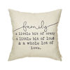 Picture of Fjfz Family a Little Bit of Crazy a Little Bit of Loud and a Whole lot of Love Rustic Decoration Farmhouse Décor Cotton Linen Home Decorative Throw Pillow Case Cushion Cover for Sofa Couch, 18" x 18"