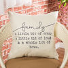 Picture of Fjfz Family a Little Bit of Crazy a Little Bit of Loud and a Whole lot of Love Rustic Decoration Farmhouse Décor Cotton Linen Home Decorative Throw Pillow Case Cushion Cover for Sofa Couch, 18" x 18"