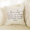 Picture of Fjfz Family a Little Bit of Crazy a Little Bit of Loud and a Whole lot of Love Rustic Decoration Farmhouse Décor Cotton Linen Home Decorative Throw Pillow Case Cushion Cover for Sofa Couch, 18" x 18"