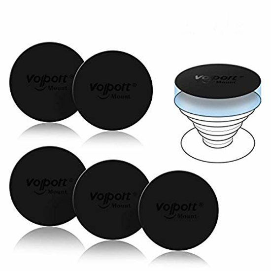 volport Metal Plate for Phone Magnet, 10 Pack MagicPlate with 3M Adhesive  Replacement for Magnetic Phone Car Mount Holder & Cradle & Stand