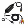 Picture of RCA to HDMI Converter, RCA to HDMI Cable, AV to HDMI Converter Cable Cord, 3RCA CVBS Composite Audio Video to 1080P HDMI Supporting PAL NTSC for PC Laptop Xbox PS3 PS4 TV STB VHS VCR Camera DVD Etc