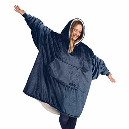 THE COMFY Original Quarter Zip | Oversized Microfiber & Sherpa Wearable  Blanket with Zipper, Seen On Shark Tank, One Size Fits All