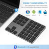 Picture of Bluetooth Number Pad, Lekvey Aluminum Rechargeable Wireless Numeric Keypad Slim 34-Keys External Numpad Keyboard Data Entry Compatible for Macbook, MacBook Air/Pro, iMac Windows Laptop Surface Pro etc