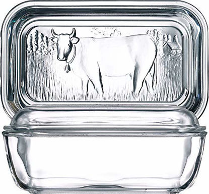 Picture of Arc International Luminarc Cow Butter Dish, 6-1/2-Inch by 2-3/4-Inch