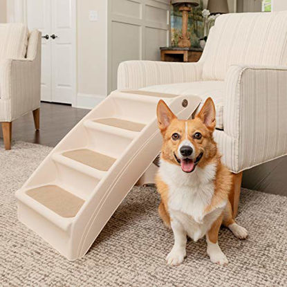 Picture of PetSafe Solvit PupSTEP Plus Pet Stairs, Foldable Steps for Dogs and Cats, Best for Small to Medium Pets