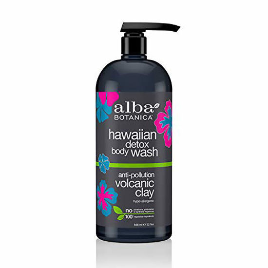 Picture of Alba Botanica Hawaiian Detox Body Wash, Anti-Pollution Volcanic Clay, 32 Oz