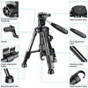 Picture of Neewer Mini Travel Tabletop Camera Tripod 24 inches/62 centimeters, Portable Aluminum with 3-Way Swivel Pan Head for DSLR Camera,Smartphones,DV Video up to 6.6 pounds/3 Kilograms (T210)