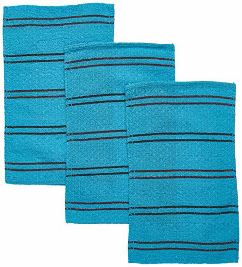 Picture of SongWol Korean Beauty Skin X-Large Viscos Exfoliating Bath Towel Gloves Strong Scrub Wash Clothes (3 pack)