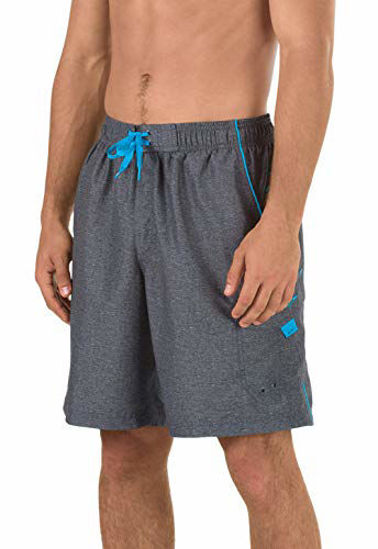 Picture of Speedo Men's Marina Swim Trunk, Heather/Blue, Large