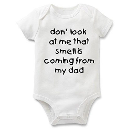 Picture of Funny Slogan Super Soft Cotton Baby Onesies Comfy Short Sleeve Bodysuit(3M dad1)