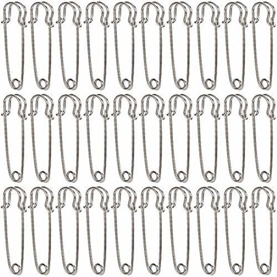 Picture of Axe Sickle 3 Inch Steel Safety Pins Metal Safety Pins for Blankets, Skirts, Kilts, 30 Pcs Silver.