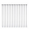 Picture of 15Pcs Stainless Steel Coffee Beverage Stirrers Stir Cocktail Drink Swizzle Stick with Small Rectangular Paddles 