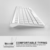 Picture of Rechargeable Wireless Keyboard Mouse, 2.4G Thin Wireless Computer Keyboard and Mouse, Ergonomic,Compact, Full Size Perfect (White)