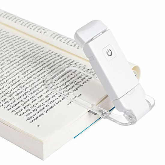 Picture of DEWENWILS USB Rechargeable Book Reading Light, Warm White, Brightness Adjustable for Eye-Protection, LED Clip on Book Lights, Portable Bookmark Light for Reading in Bed, Car