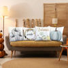 Picture of Autumn Decorations Pumpkin Throw Pillow Cover Cushion Couch Cover Pillow Cases Set of 4 for Autumn Halloween Thanksgiving Day (Blue-gray,18 X 18 Inch)