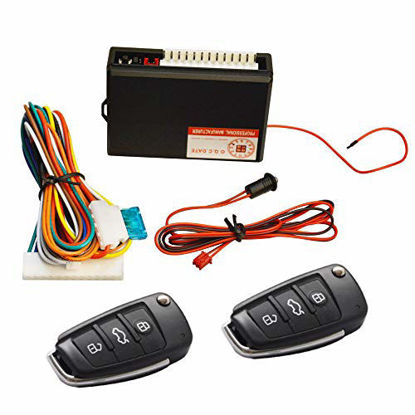 Picture of FICBOX Universal Vehicle Security Door Lock Kit Car Remote Control Central Locking Keyless Entry System