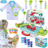 Picture of INNOCHEER Kids Doctor Kit 20 Pieces Pretend-n-Play Medical Toys Set with Roleplay Doctor Costume and Carry Case for Little Girls Ages 3+