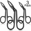 Picture of 3 Packs Eyebrow Tweezers, Scissors Shaped Eyebrow Straight Tip Tweezers Clip, Flat Tip Tweezers Hair Plucker, Straight Tip Hairgripping Eyebrow (Black Plated)