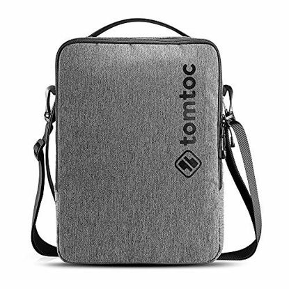 Picture of tomtoc 13 Inch Laptop Shoulder Bag for 13-inch MacBook Air M1, MacBook Pro M1, 12.9 iPad Pro, 12.3 Surface Pro, 13.5 Surface Book Laptop, Sturdy Spill-resistant Protective Cross-body Commuter Case