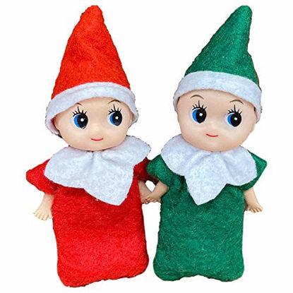 Picture of Elf Baby Twins- Two Little Christmas Elves, an Elf Baby Boy and Elf Baby Girl are Perfect Accessories and Props for Elf Fun, Advent Calendars and Stocking Stuffers