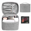 Picture of Makeup Bag Travel Large Cosmetic Bag Case Organizer Pouch with Mesh Bag Brush Holder Make Up Toiletry Bags for Women