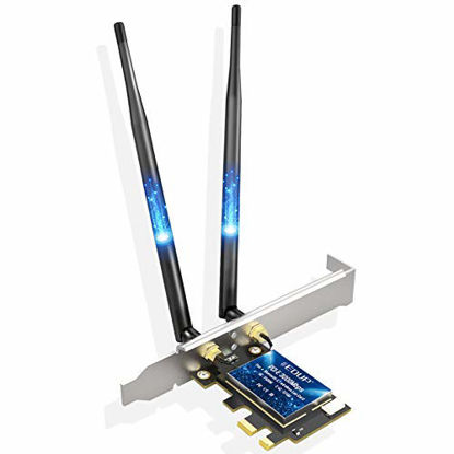 Picture of EDUP PCIe WiFi 6 Card Bluetooth 5.1 AX 3000 Mbps AX200 Dual Band 5.GHz/2.4GHz PCI-E Wireless WiFi Network Adapter Card for Desktop Windows 10 64-bit