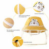 Picture of mini8 Anti-Spitting Protective Anti-Fog Anti-Saliva Windbreak Fisherman Hat 1-5 Year Old Yellow, 52cm