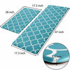 Picture of KMAT Kitchen Mat [2 PCS] Cushioned Anti-Fatigue Kitchen Rug, Waterproof Non-Slip Kitchen Mats and Rugs Heavy Duty PVC Ergonomic Comfort Standing Foam Mat for Kitchen, Floor Home, Office, Sink, Laundry