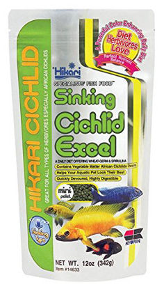 Picture of Hikari 12-Ounce Cichlid Excel Sinking Pellets for Pets, Mini