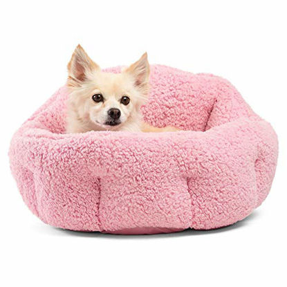 Picture of Best Friends by Sheri OrthoComfort Deep Dish Cuddler (20x20x12") - Self-Warming Cat and Dog Bed, Pink