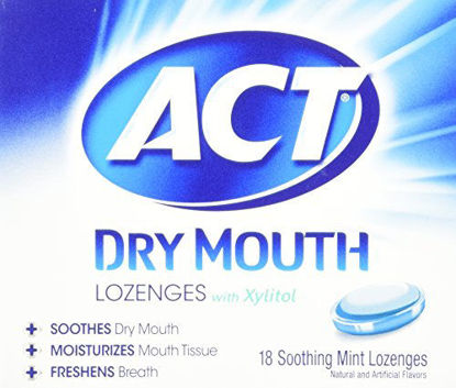 Picture of ACT Dry Mouth Mint Lozenges, 18 Count