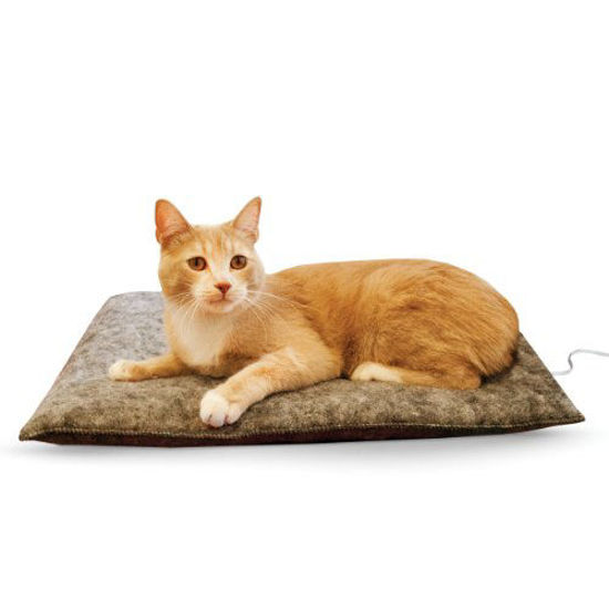 Picture of K&H Pet Products Amazin' Thermo-Kitty Pad Gray 15" x 20" 4W (Heated) Traps Cat Hair and Dander!