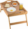 Picture of Home-it Bed Tray table with folding legs, and breakfast tray Bamboo bed table and bed tray with legs